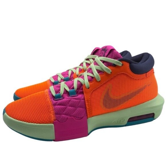 Nike Shoes - Nike Lebron Witness 8 Basketball Sneaker Orange Fuschia Green Blue Athletic 10.5